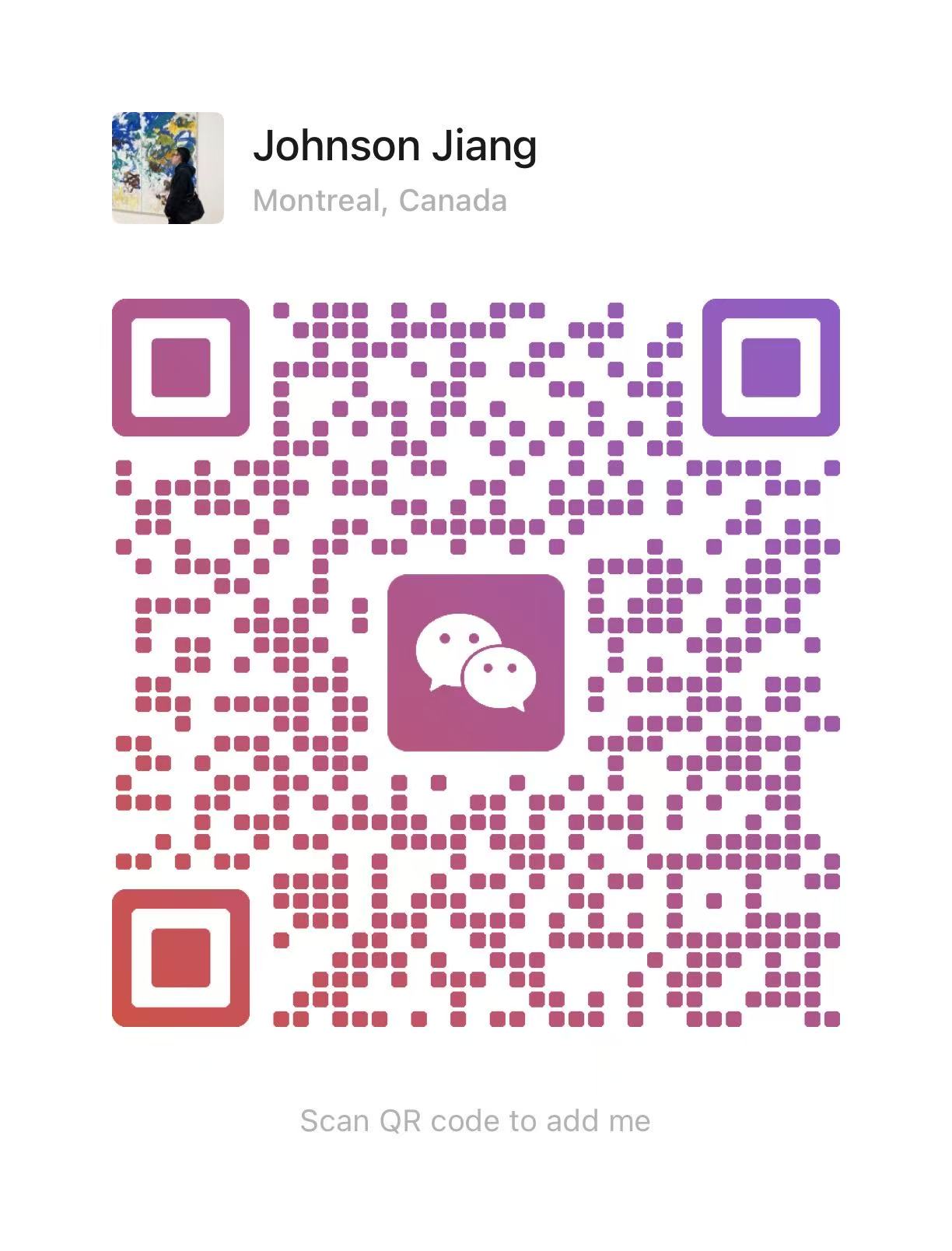 WeChat QR or contact